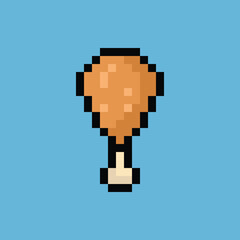 Obraz premium fried chicken pixel art illustration