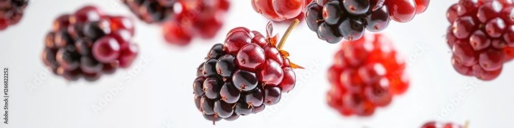 Poster a cluster of grapes suspended from a string, perfect for illustrations and designs
