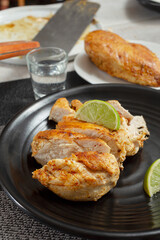A view of a tequila lime chicken breast.