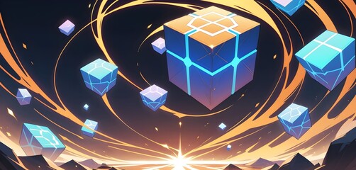 abstract glowing background