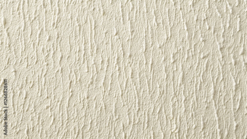 Aufkleber Cream-Colored Textured Wall Surface with Vertical Linear Pattern, Ideal for Backgrounds and Design Projects