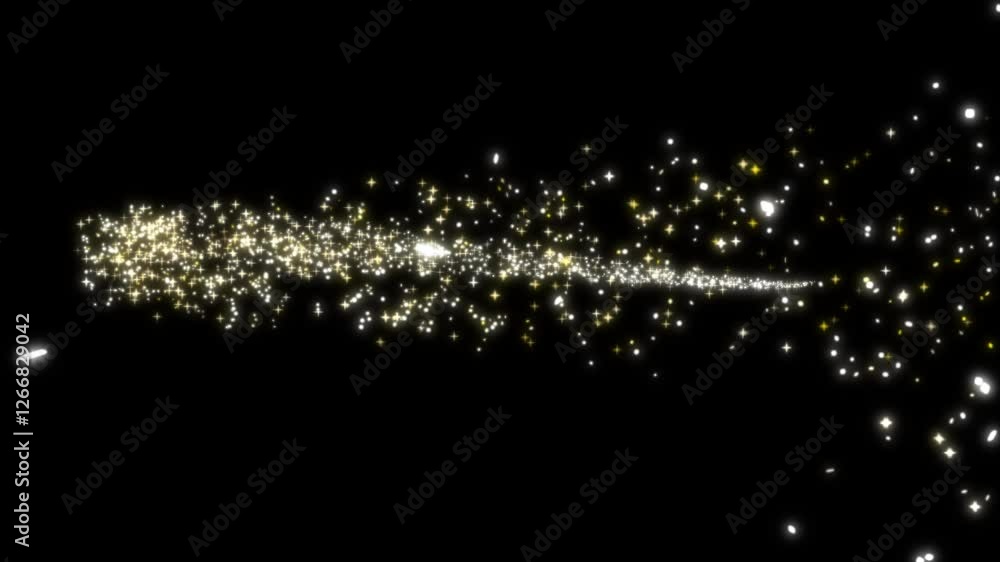 Poster trail particle light follow horizontal path