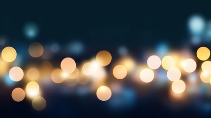 Abstract bokeh light creating a festive atmosphere in a blurred urban night scene