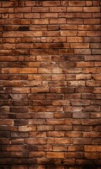 Fototapeta premium Brown brick wall background. Brick texture