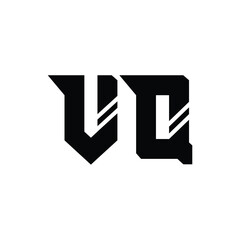 VQ monogram logo design letter text name symbol monochrome logotype alphabet character simple logo