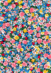 pattern report with small flower spread out. romantic