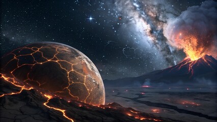 a-planet-with-glowing-lava-rivers-and-volcanic-eru (2)