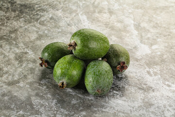 Fresh sweet juicy ripe feijoa