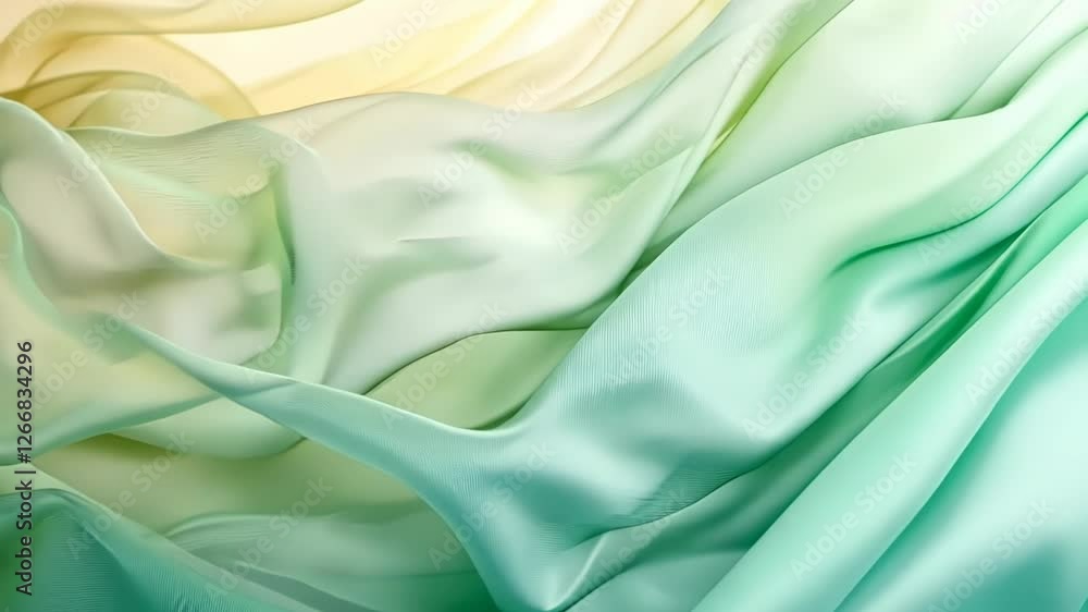 Poster swirling fabric waves create a beautiful interplay of colors and textures in an artistic display. ge