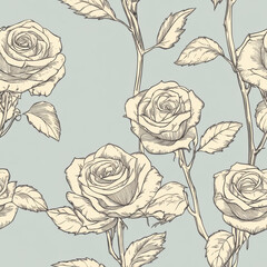 chabby chic rose pattern