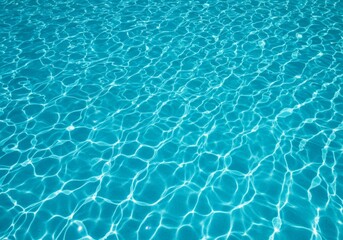 A high-quality photo of a vibrant blue swimming pool with rippling water, showing a serene and calming atmosphere.

