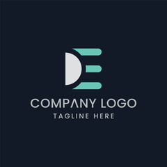 Initial Letter DE logo Design Outstanding Creative Modern Symbol  Sign