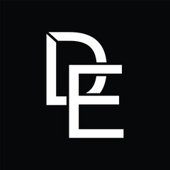 Initial Letter DE logo Design Outstanding Creative Modern Symbol  Sign