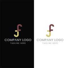 Initial Letter FJ logo Design Outstanding Creative Modern Symbol  Sign
