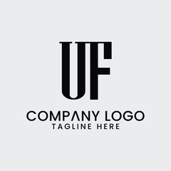 Initial Letter UF logo Design Outstanding Creative Modern Symbol  Sign