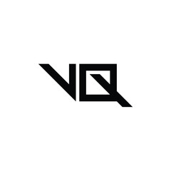 VQ monogram logo design letter text name symbol monochrome logotype alphabet character simple logo