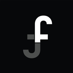 Initial Letter JF Logo Design Outstanding Creative Modern Symbol  Sign