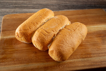 A view of a set of gluten-free hot dog buns.