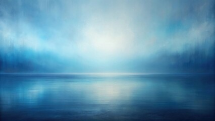 Obraz premium Serene Blue Waterscape A Tranquil and Dreamlike Horizon with Subtle Textured Sky