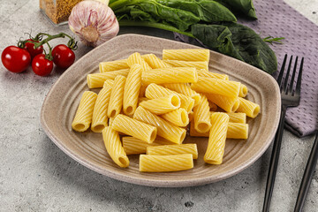 Italian cuisine - cooked pasta tortiglioni