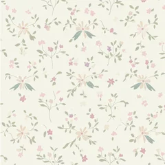 watecolor vintage White background with small pink roses and a lace pattern, a baby girl nursery decor style, white vintage wallpaper © Lovely Studio 