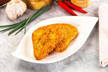 Fried potato hash brown snack