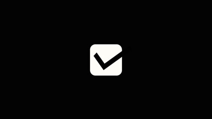 Tick and cross checkmark icon. Check mark and  mark icon  design. Yes and no buttons with black color