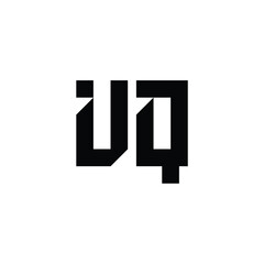 VQ monogram logo design letter text name symbol monochrome logotype alphabet character simple logo