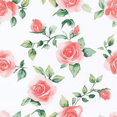 A seamless pattern filled with delicate, small floral motifs spread evenly across the design, featuring soft pastel colors such as blush pink, mint green, and lavender.