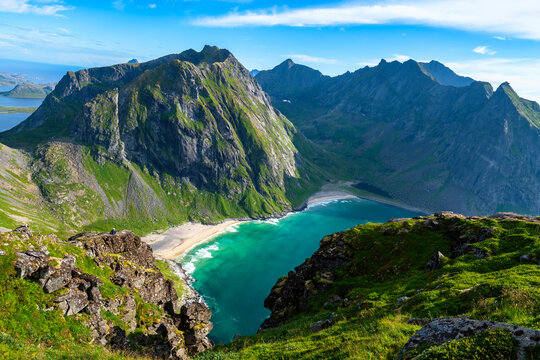 Views of Kvalvika and Ryten Hike in Lofoten, Norway