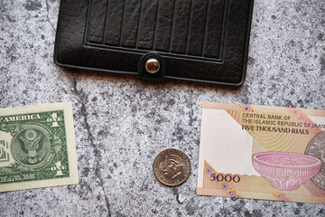 US Dollar and Iranian Rial