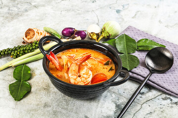 Tom Yum soup with prawn
