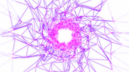 Abstract pink Plexus Background.communication  Futuristic molecule technology motion background. Network Business Technology with white background.