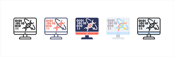 Computational Science Multistyle Icon Set