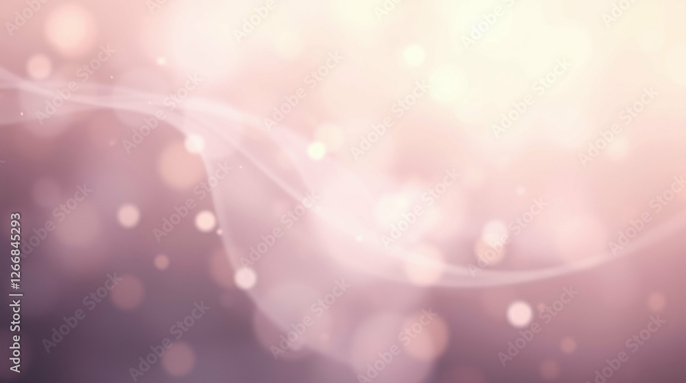 Poster delicate rose quartz shimmer background with smooth curves and bokeh lights