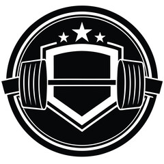 Obraz premium Gym logo icon silhouette