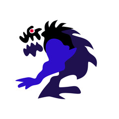 abstract vector design monster