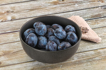Fresh raw sweet juicy plum