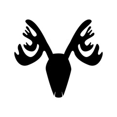 deer head silhouette vector design