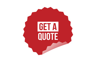 Get a quote red ribbon label banner.