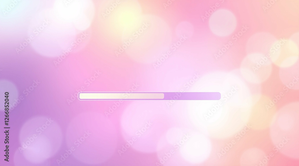 Aufkleber gradient bokeh background with progress bar, pastel hues and soft light