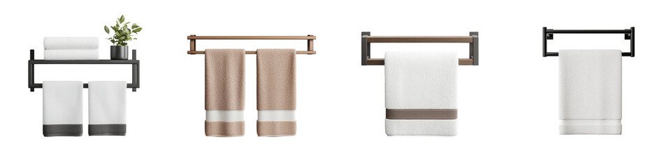 Obraz premium Sleek and Stylish Bathroom Towel Racks for Modern Home Decor Elegant and Functional Towel Holders for Bathrooms Offering Minimalist Design and Efficient Organization