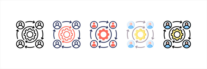 Alignment Multistyle Icon Set