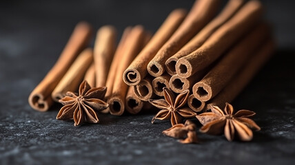 cinnamon sticks and anise