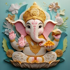 Ganesha holding Modak sweets