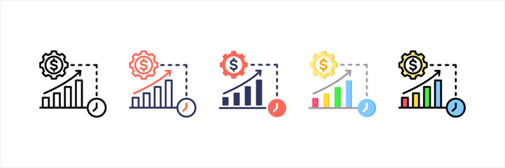 Efficiency Multistyle Icon Set