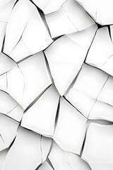 Abstract White Cracked Surface with Dynamic Folded Texture