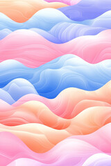 Fototapeta premium Pastel Wave Pattern Background. Soft pastel abstract wave pattern suitable for backgrounds, decor, or artistic designs.