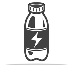 Energy drink bottle icon transparent vector isolated