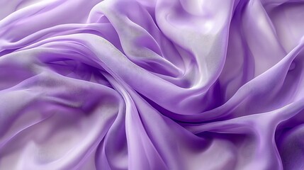 Obraz premium Lavender silk fabric draped, studio shot, soft folds, textile background, fashion design